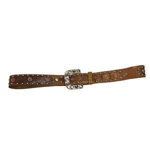 Leatherock Metal Stud Layered Detail Belt Women's Sz. XL